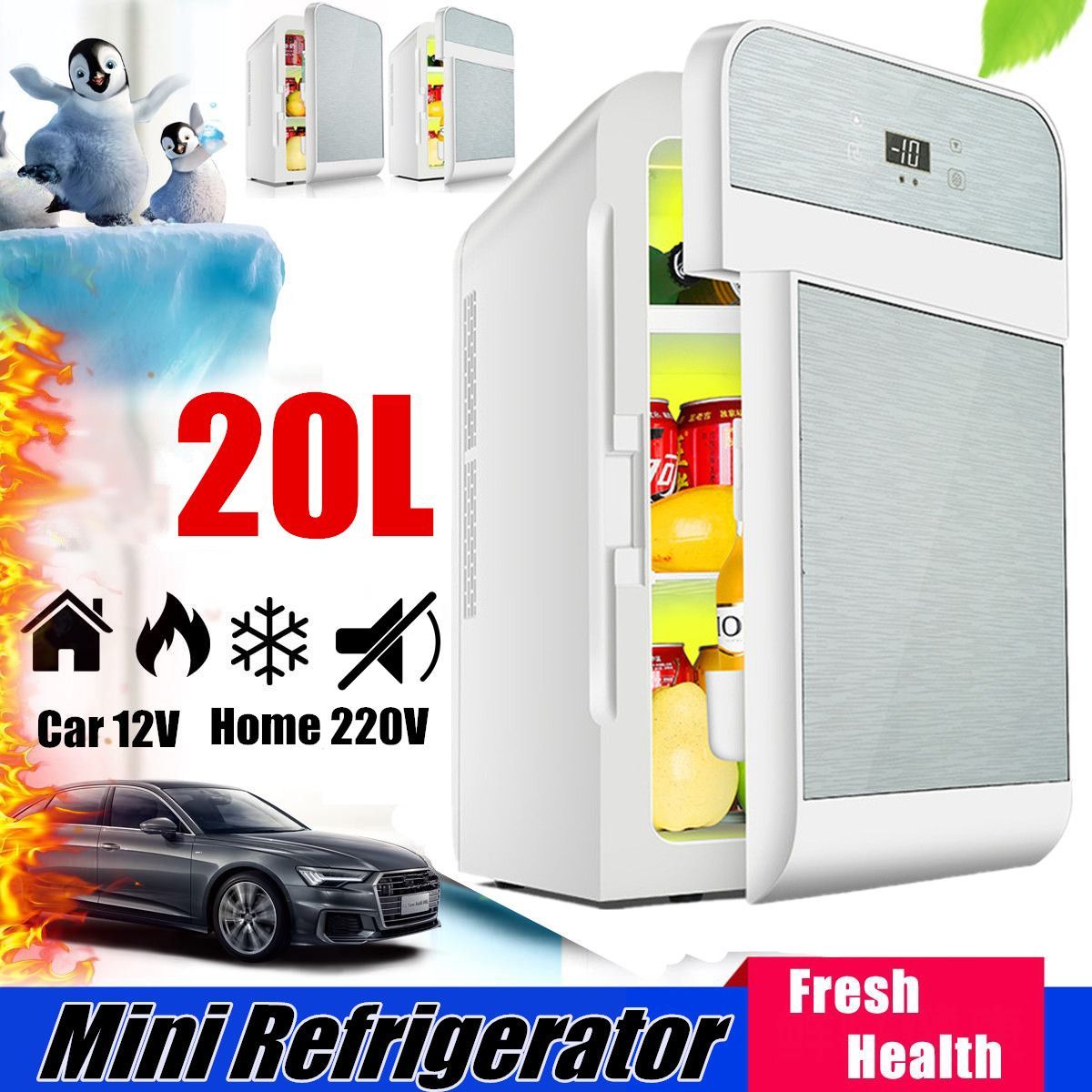 20L-Single-Dual-core-Car-Mini-Fridge-Travel-Cool--Warmer-Home-Refrigerator-220V12V-1520135