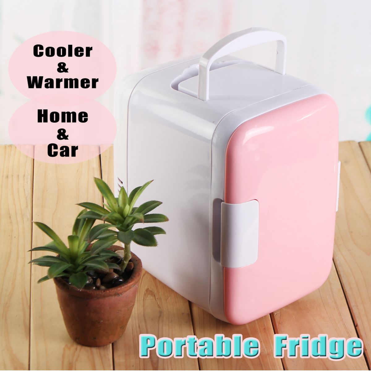 4L-48W-Blue-White-Pink-Portable-Mini-Car-Home-Refrigerator-1532727