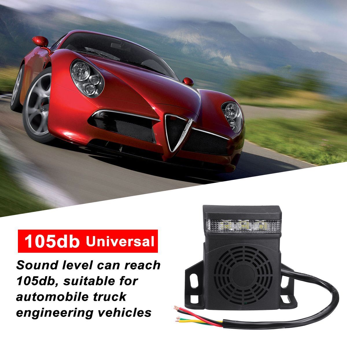 12-36V-15W-Universal-105dB-Loud-Electric-Air-Horn-Truck-Car-Tone-Buzzer--Light-1622940