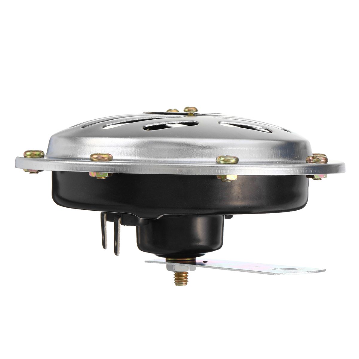 12V-115DB-Chrome-Car-Horn-Grill-Mount-Compact-Super-Loud-Blast-Tone-320-430Hz-1259716