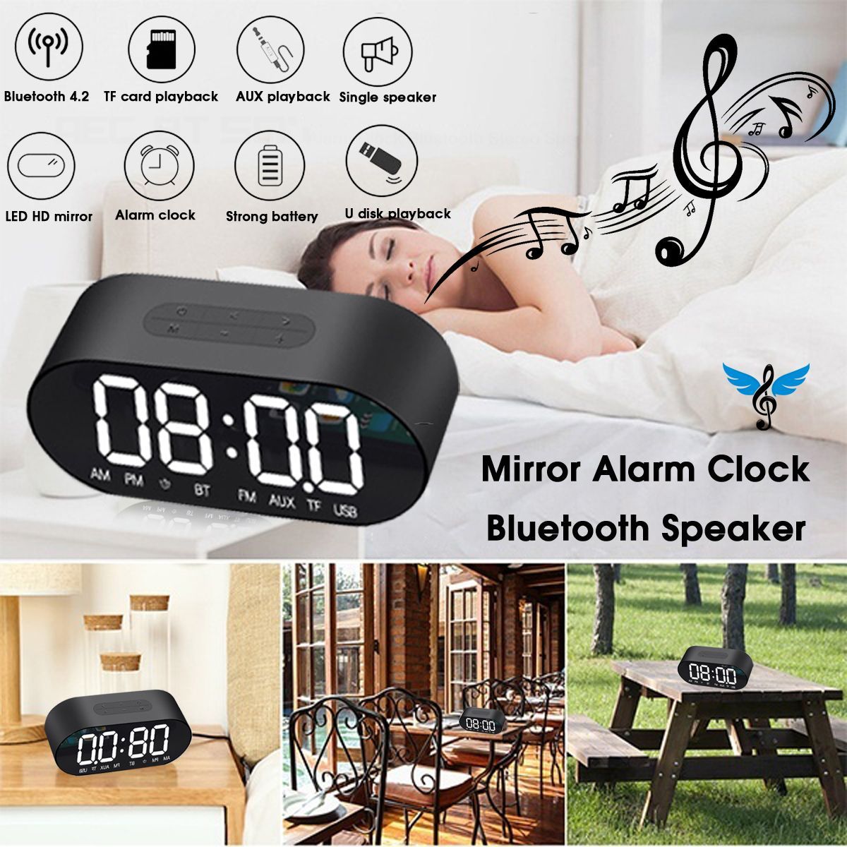 1500mAh-Built-in-Battery-10-Hours-TF-AUX-USB-Car-Mirror-Alarm-Clock-bluetooth-Speaker-1379830