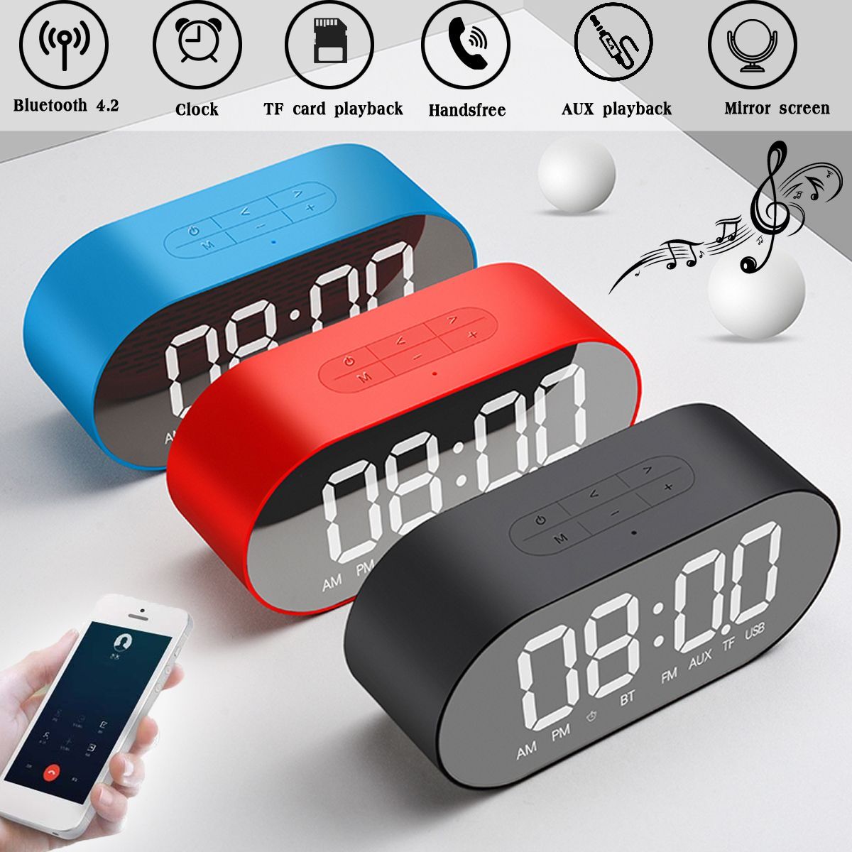 1500mAh-Built-in-Battery-10-Hours-TF-AUX-USB-Car-Mirror-Alarm-Clock-bluetooth-Speaker-1379830