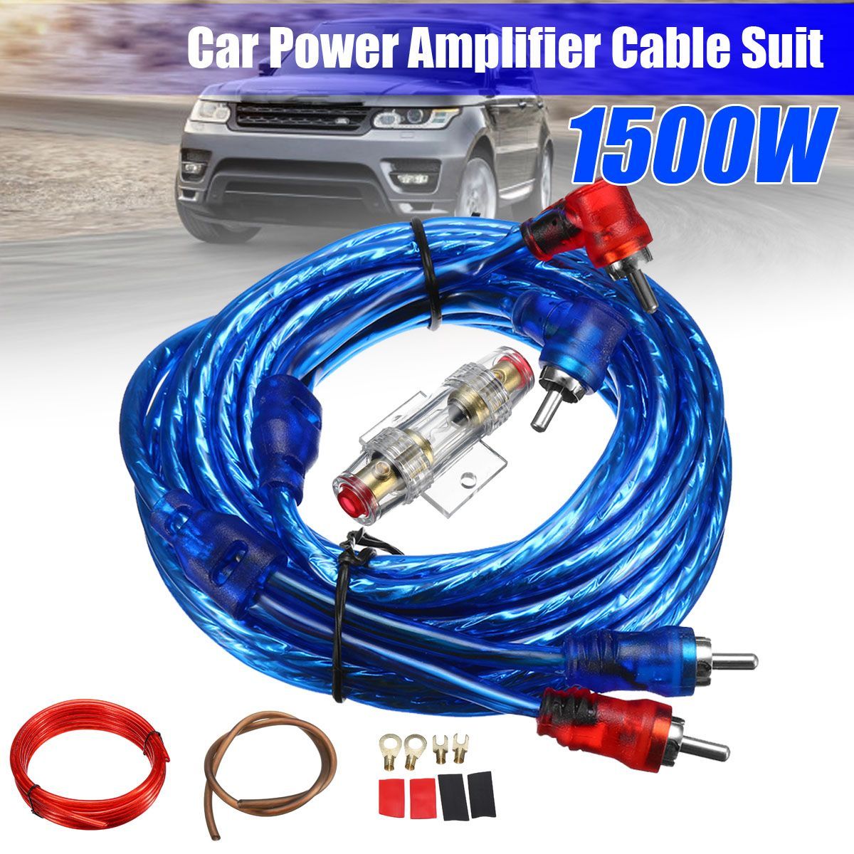 1500w-Car-Amplifier-Wiring-Kit-Audio-Subwoofer-AMP-RCA-Power-Cable-AGU-Fuse-Set-1399897
