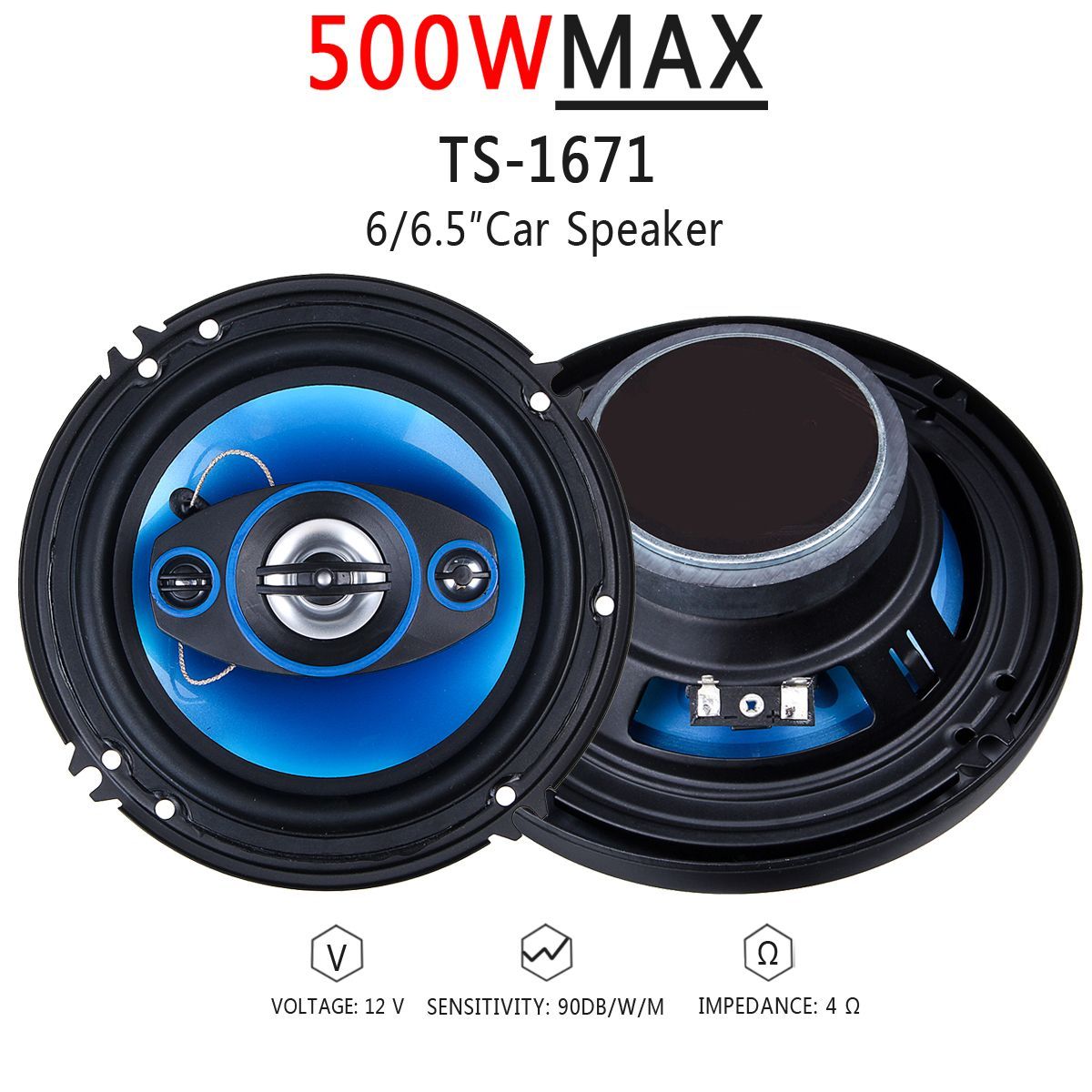 1Pair-665-Inch-Car-Coaxial-Auto-Music-Stereo-Full-Range-Frequency-Hifi-Speaker-Non-destructive-Insta-1526918