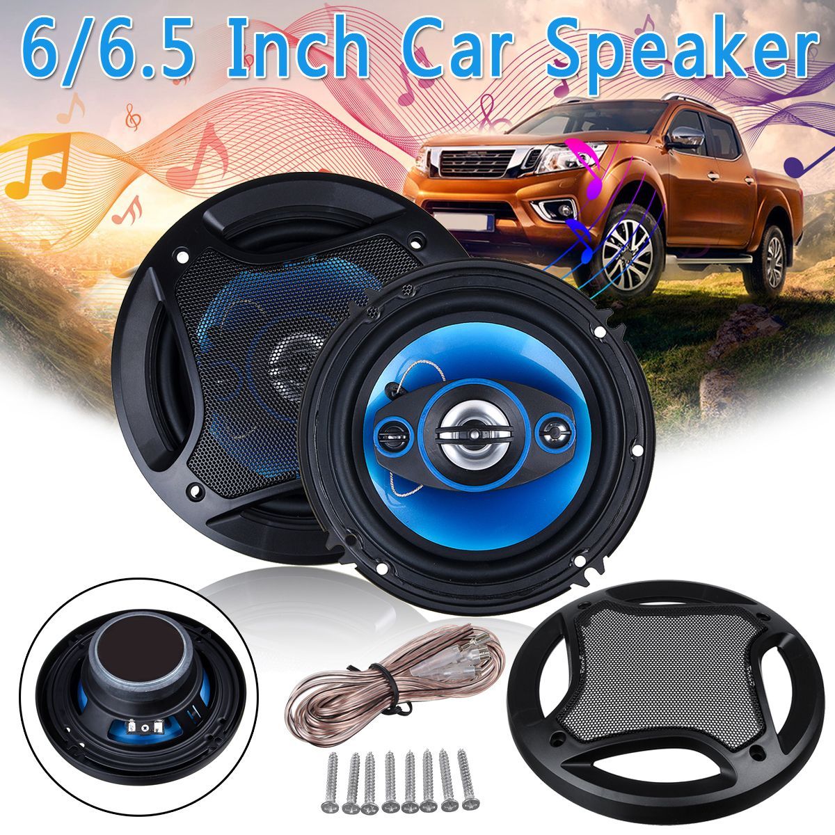 1Pair-665-Inch-Car-Coaxial-Auto-Music-Stereo-Full-Range-Frequency-Hifi-Speaker-Non-destructive-Insta-1526918