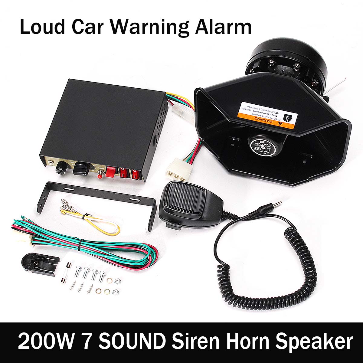 200W-7-Sound-Loud-Car-Warning-Alarm-Police-Fire-Siren-Horn-PA-Speaker-MIC-System-1373579