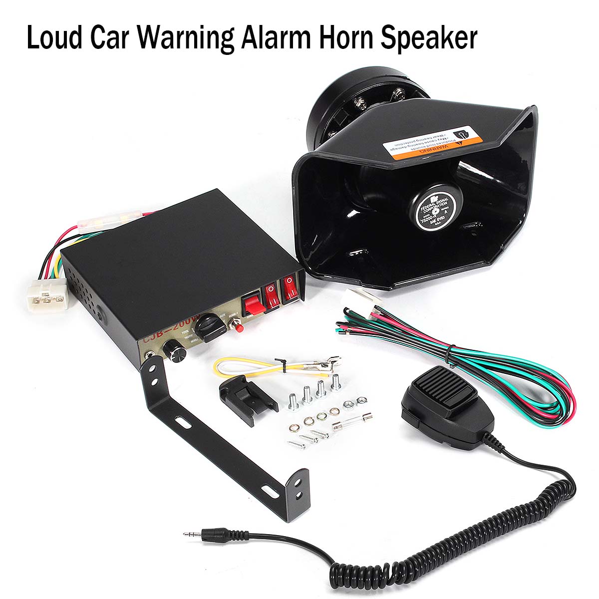200W-7-Sound-Loud-Car-Warning-Alarm-Police-Fire-Siren-Horn-PA-Speaker-MIC-System-1373579
