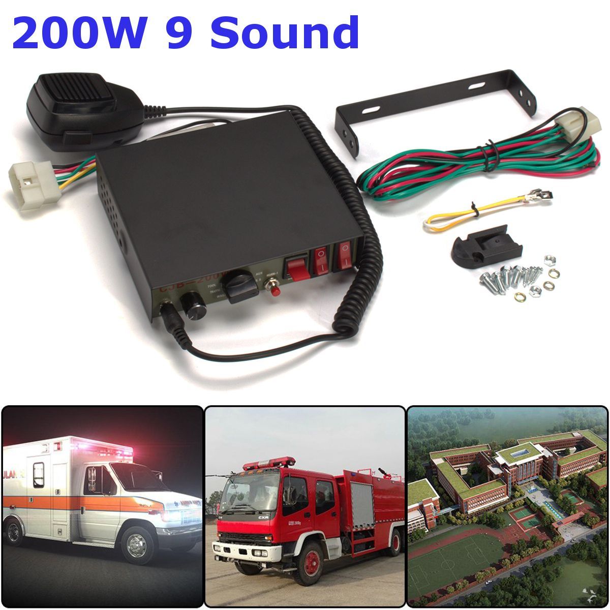 200W-9-Sound-Tones-Car-Truck-Warning-Alarm-Police-Siren-Horn-Speaker-MIC-System-1366299