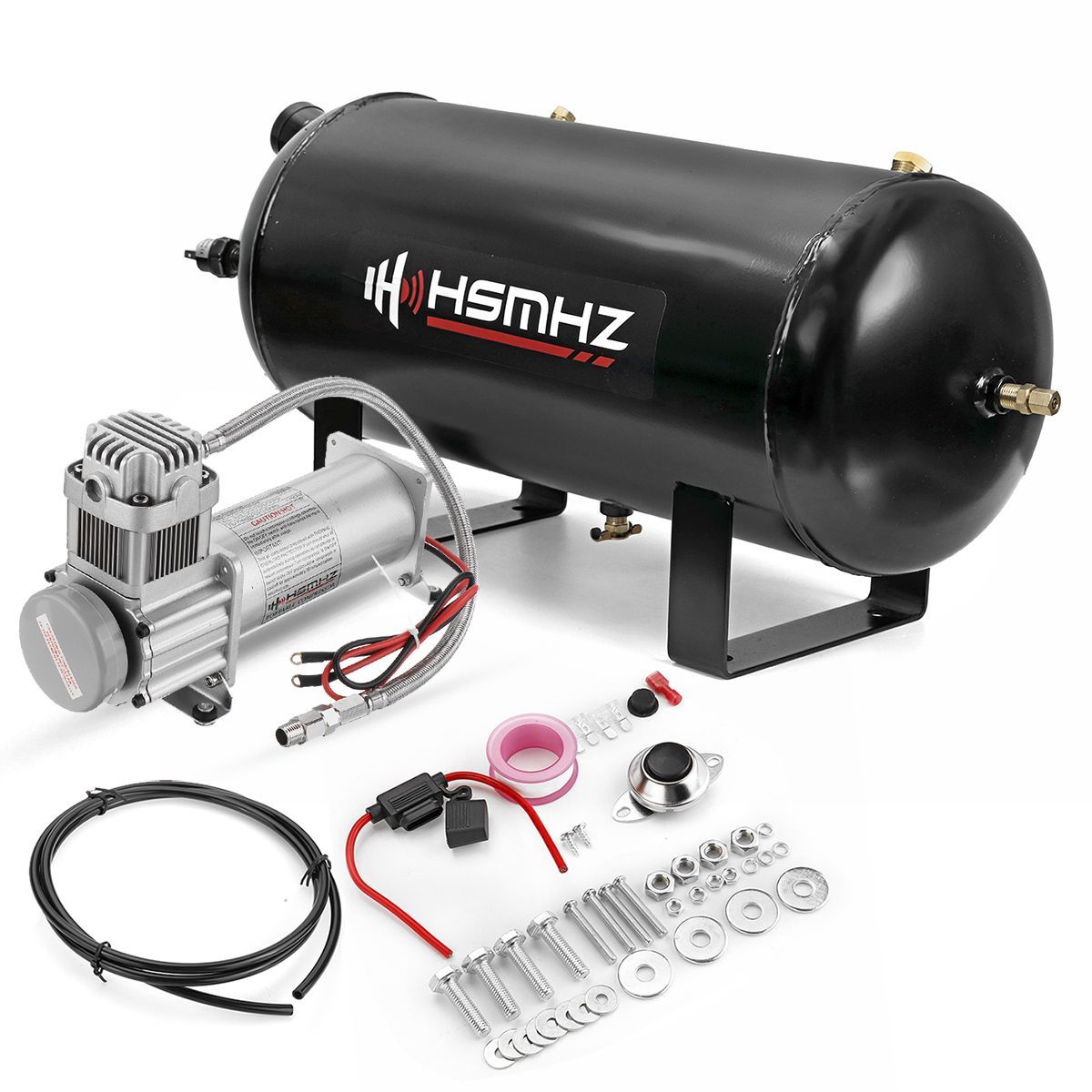 5-Gal-Air-Tank-200-PSI-Compressor-Onboard-System-Kit-For-Train-Truck-RV-Horn-12V-1516296