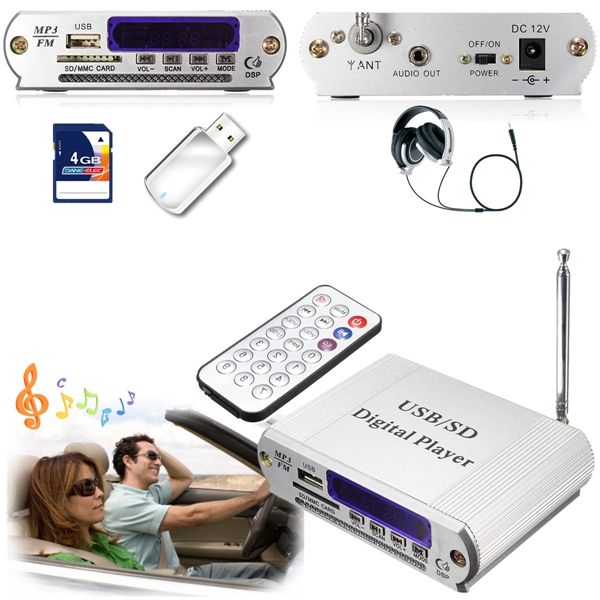 Mini-Digital-Player-FM-Radio-Remote-Control-LED-Display-MP3-USB-SD-Headphone-Out-Car-Amplifier-993957