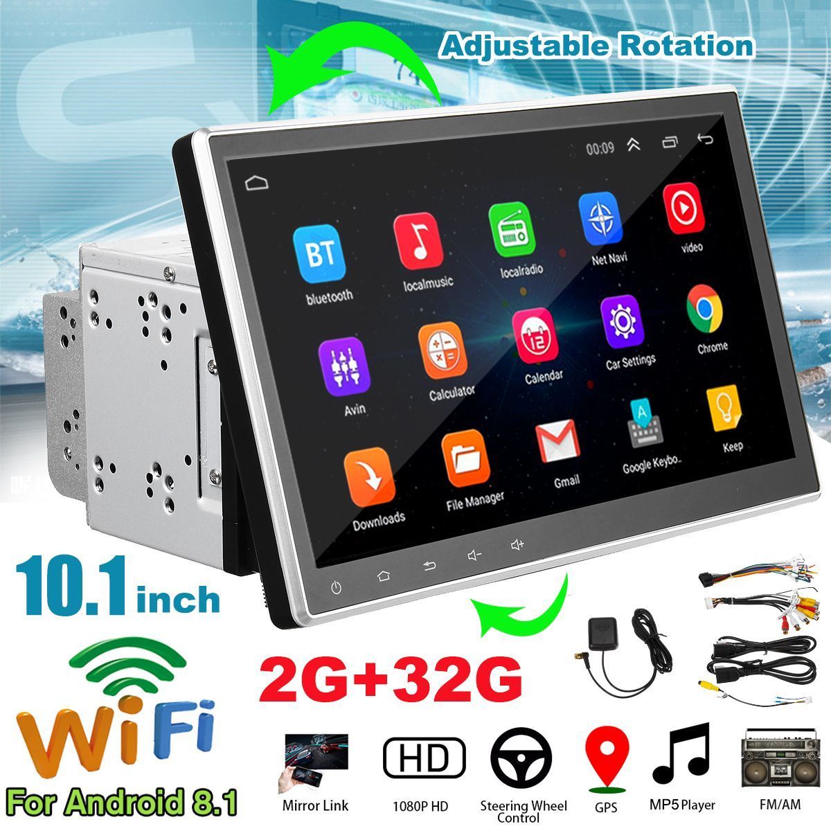 101-Inch-2-Din-for-Android-81-Car-Stereo-Radio-Adjustable-Touch-Screen-8-Core-2GB32GB-In-Dash-Multim-1630830