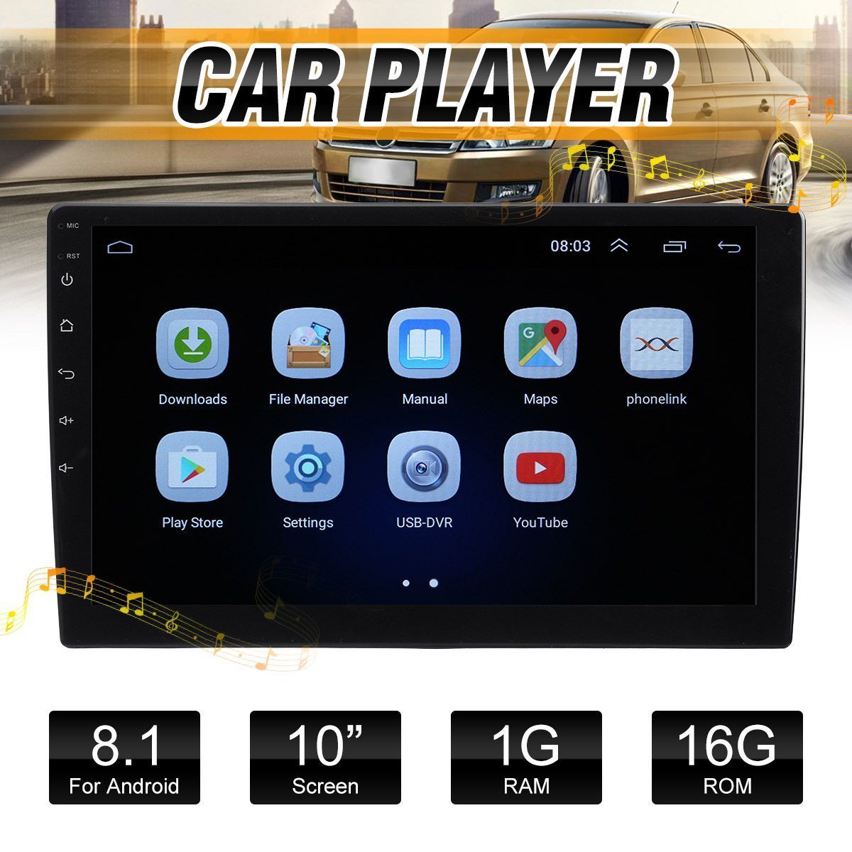 101-Inch-2DIN-for-Android-81-Car-Stereo-MP5-Player-Quad-Core-116GB-WIFI-GPS-Navigation-FM-bluetooth--1636908