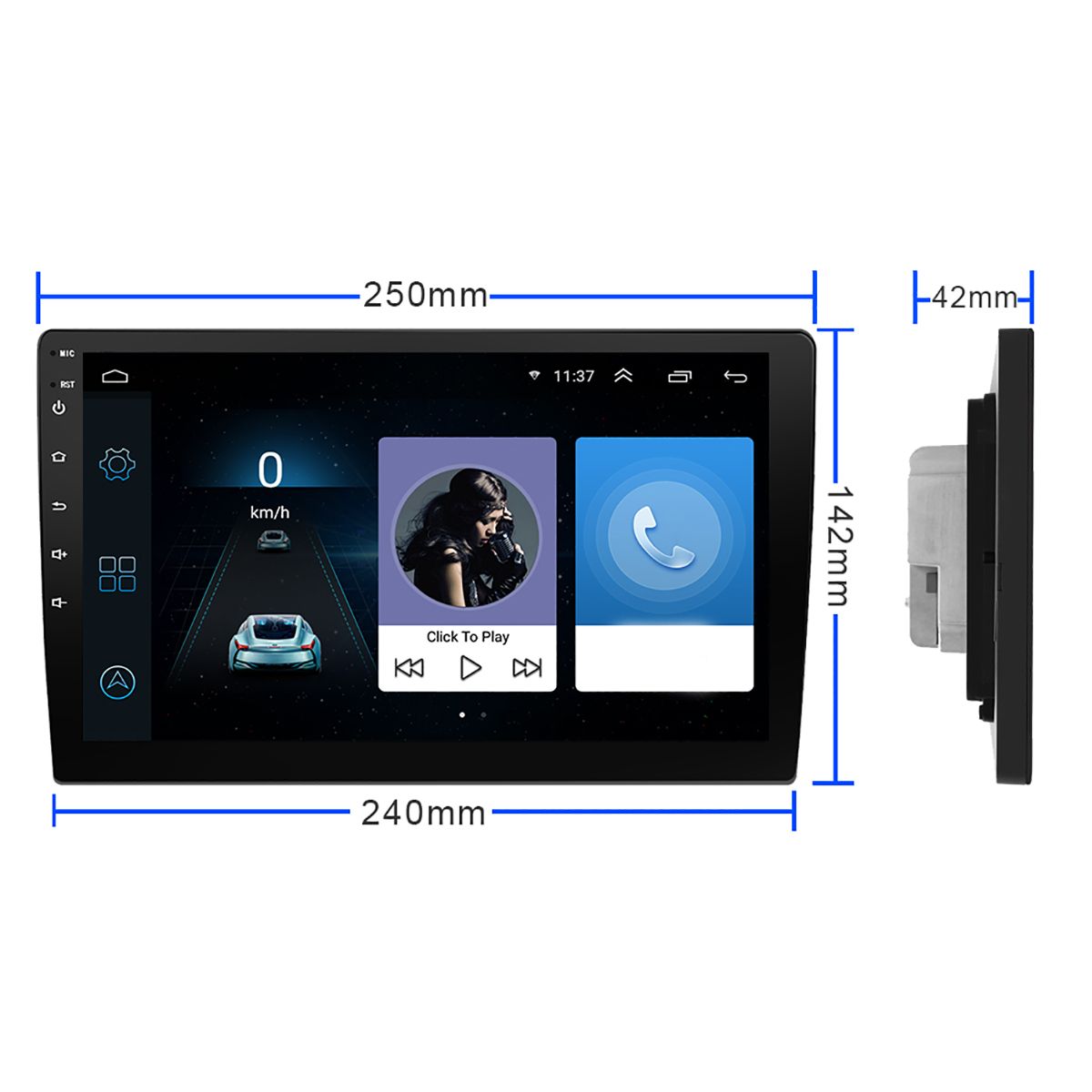 101-Inch-Wifi-2DIN-Android-81-Car-MP5-Player-bluetooth-Stereo-Radio-USB-AUX-GPS-C-1716229