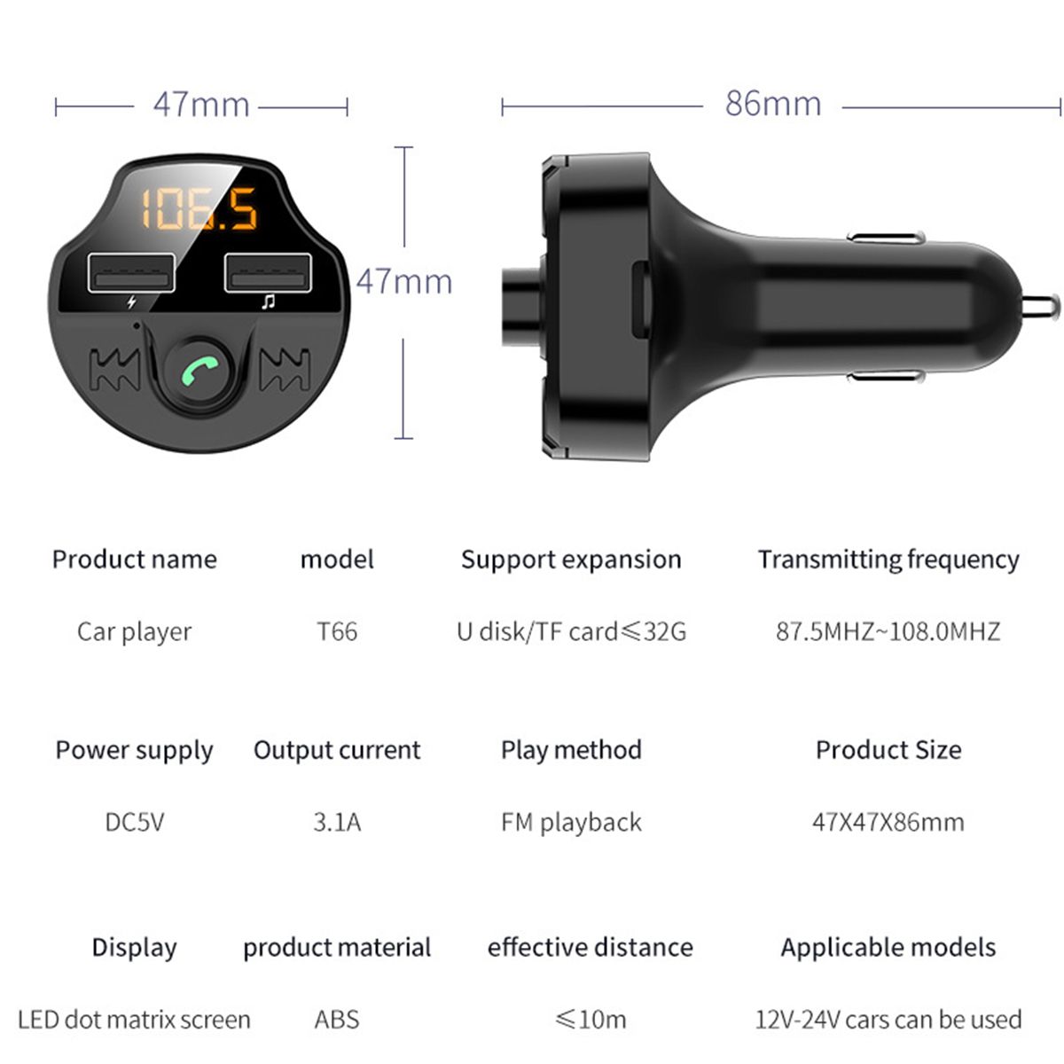 12V-24V-Dual-USB-bluetooth-50-Universal-Wireless-Car-FM-Transmitter-MP3-Player-1769112