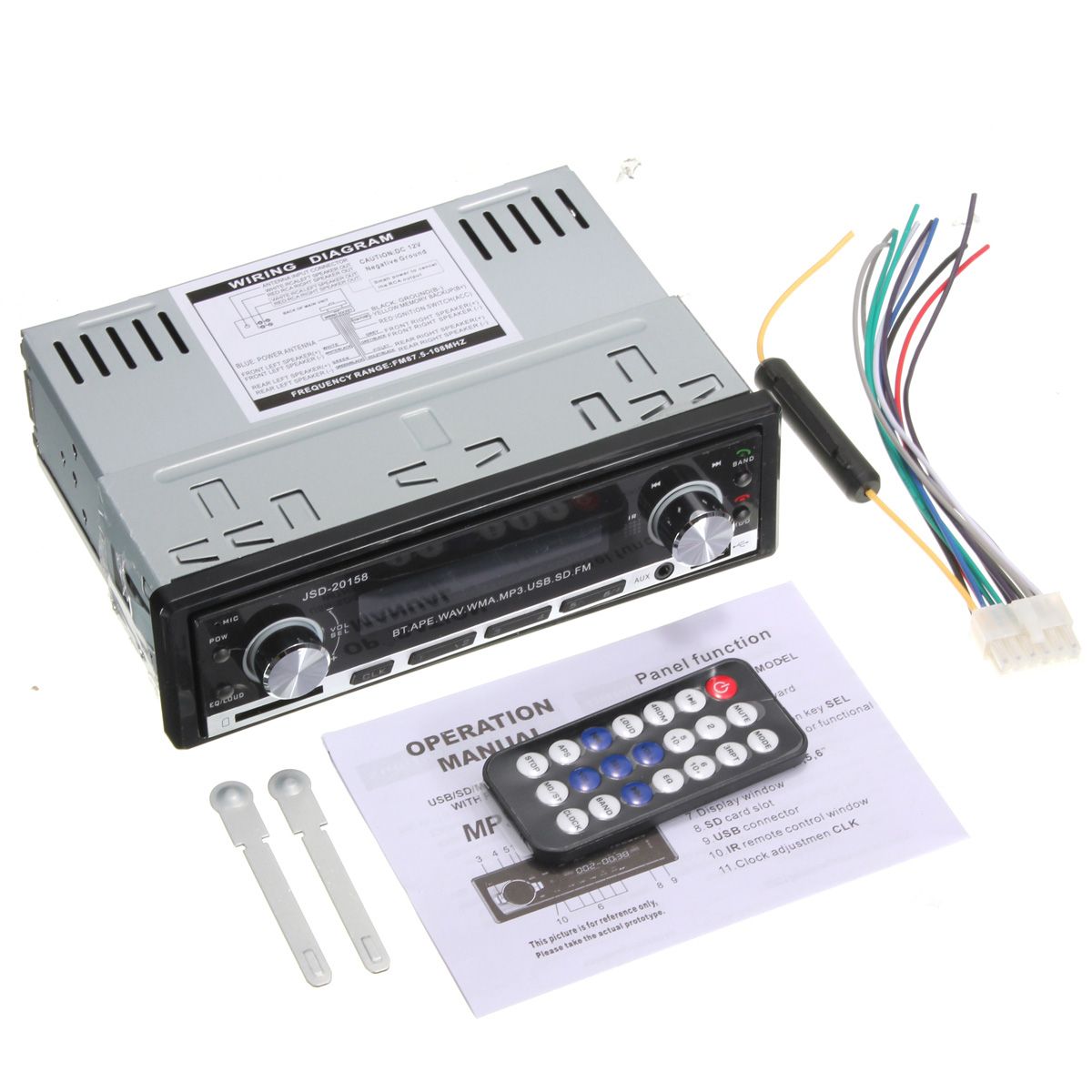 12V-DIN-Auto-Radio-bluetooth-Stereo-Audio-Head-Unit-Player-Car-MP3-Player-Stereo-With-FM-Radio-Multi-1009293