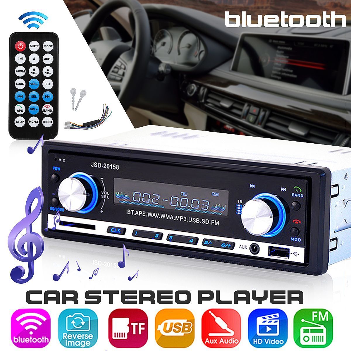 20168-1Din-Car-Radio-Stereo-MP3-Player-HD-bluetooth-With-Remote-Control-AUX-USB-SD-FM-U-Disk-12V-Sup-1624112