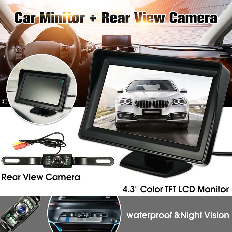 43-Inch-Car-TFT-LCD-Display-Rear-View-System-Kit-Monitor-Night-Vision-Reversing-Camera-Waterproof-1546422