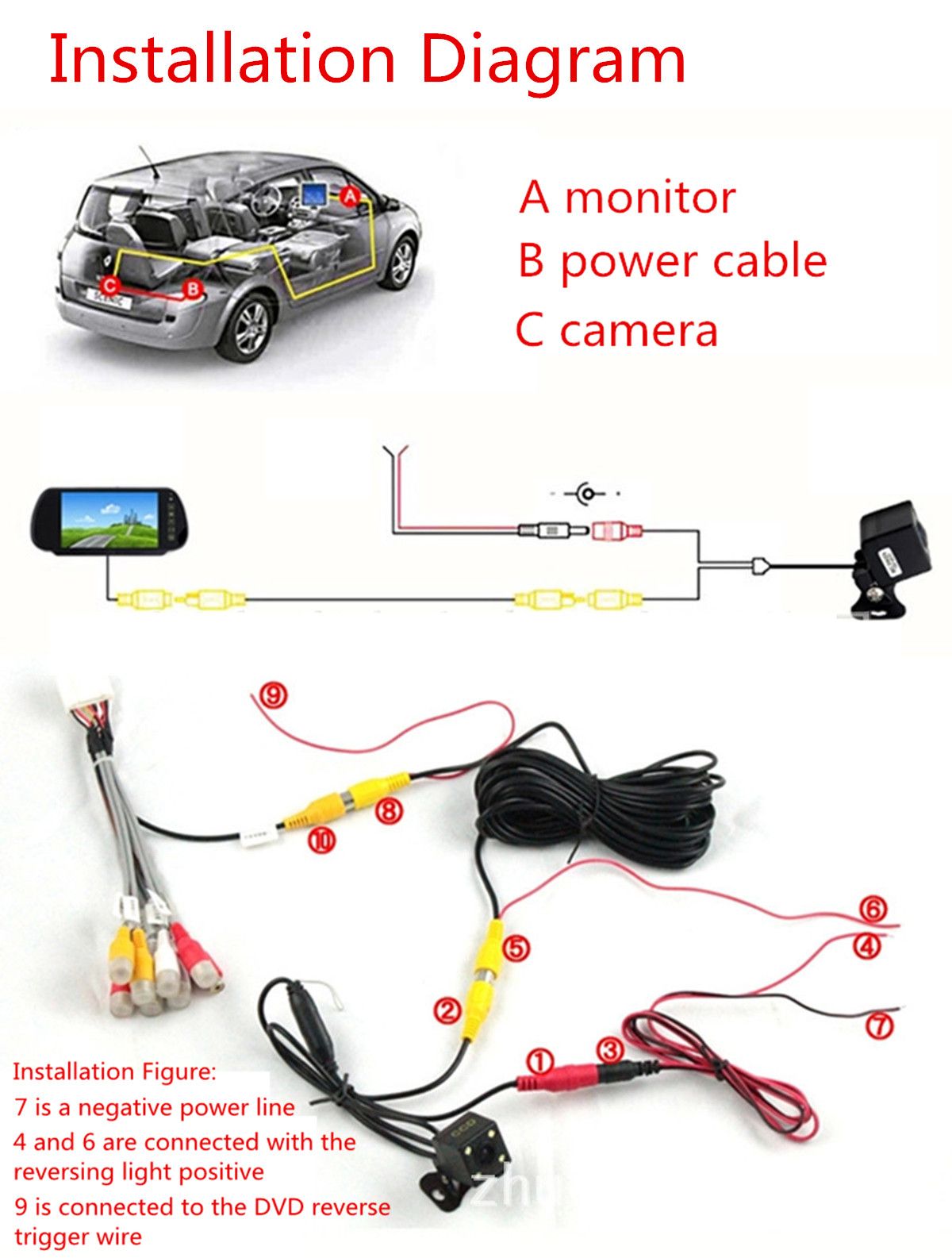 43-Inch-Car-TFT-LCD-Display-Rear-View-System-Kit-Monitor-Night-Vision-Reversing-Camera-Waterproof-1546422