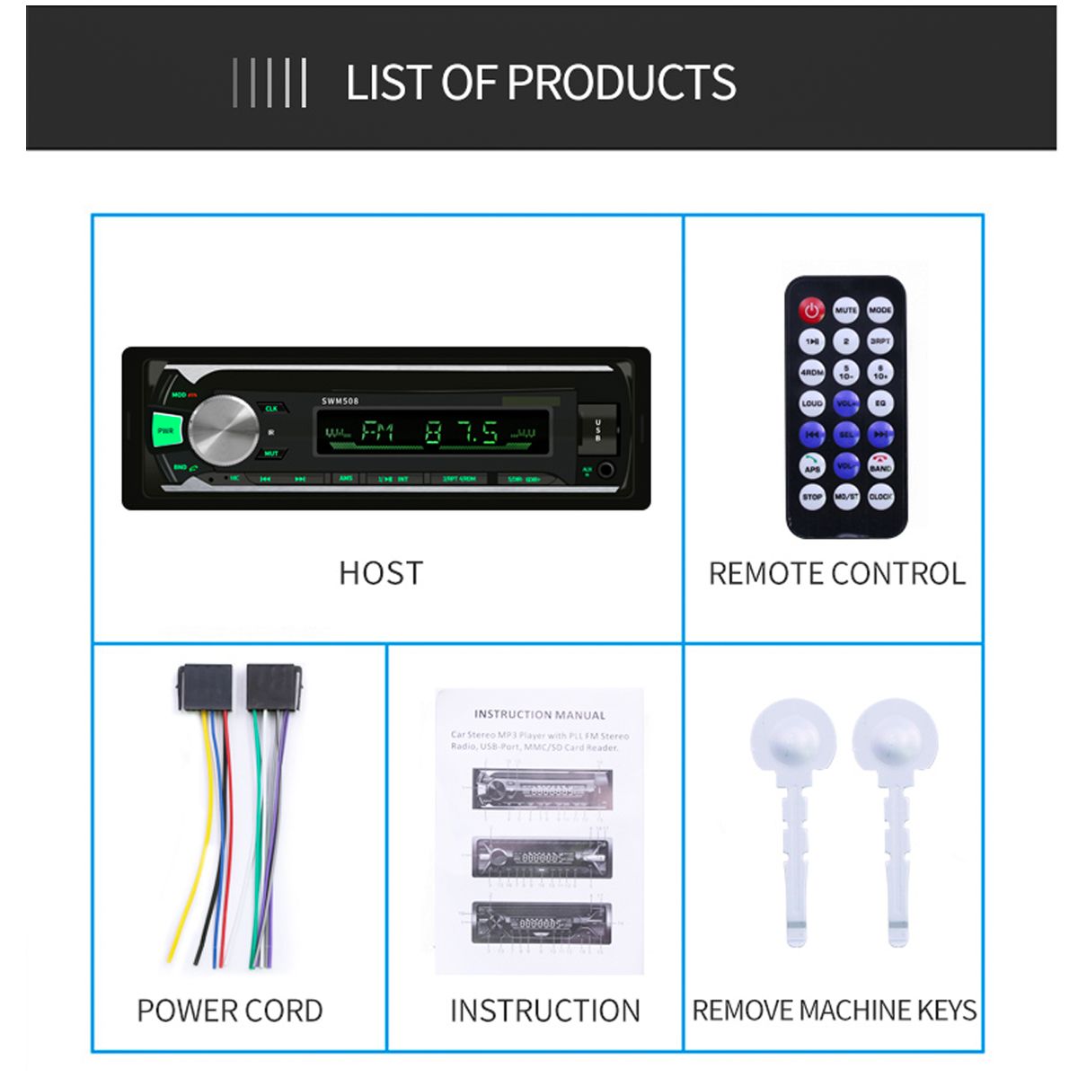 508-1-Din-bluetooth-Car-Audio-MP3-Player-FM-Radio-USB-SD-AUX-In-Dash-Autoradio-with-Remote-Control-1574597