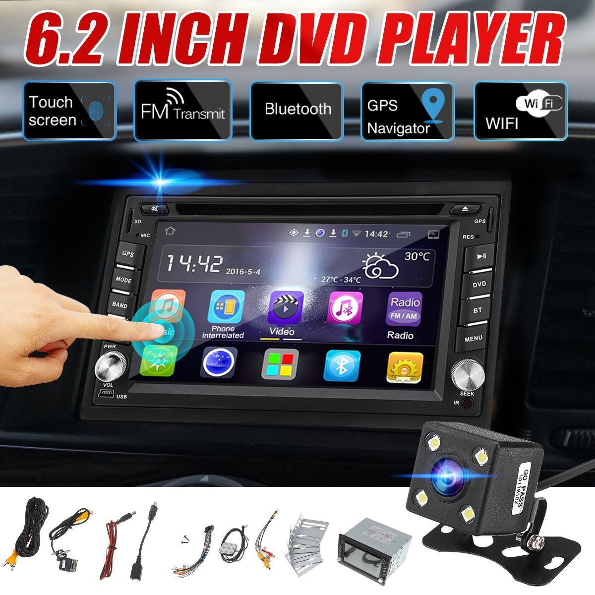 62-Inch-2-Din-Wince-Car-DVD-Player-FM-Radio-GPS-SAT-NAV-bluetooth-with-Rear-Camera-1402020