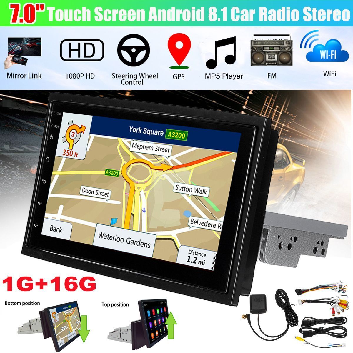7-Inch-1-Din-Android-81-Car-Stereo-Radio-Multimedia-Player-Adjustable-Screen-Quad-Core-1GB16GB-GPS-W-1559106