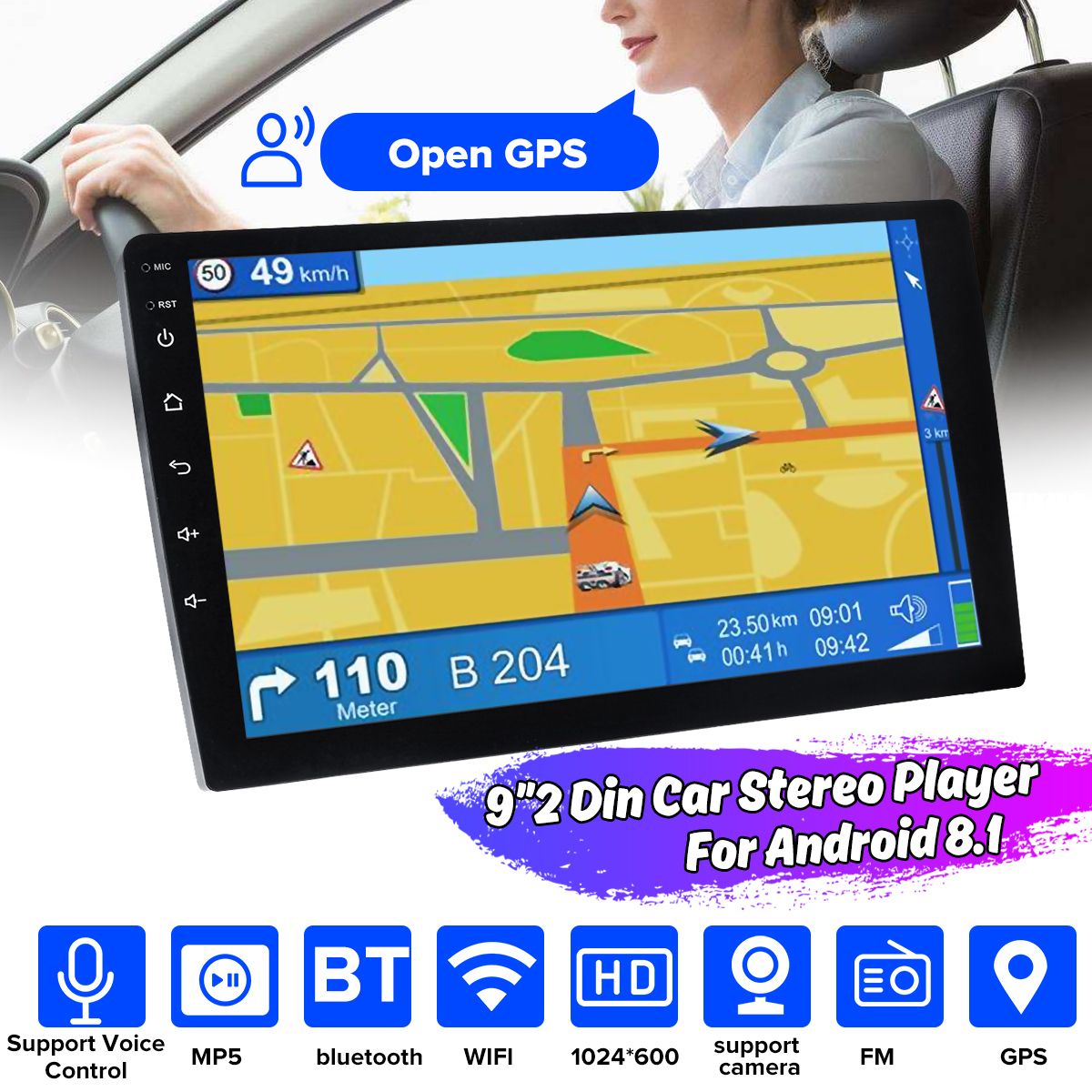 9-Inch-2-Din-For-Android-81-Car-Radio-Stereo-Auto-MP5-Player-116G-GPS-Touch-Screen-bluetooth-WIFI-FM-1622999