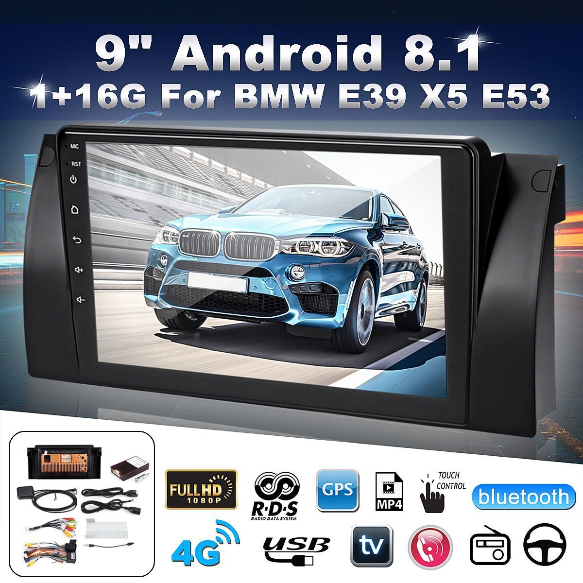 9-Inch-Android-81-Car-Stereo-Radio-MP5-Player-Dash-Video-Quad-Core-116GB-Wifi-GPS-Built-in-Microphon-1479715