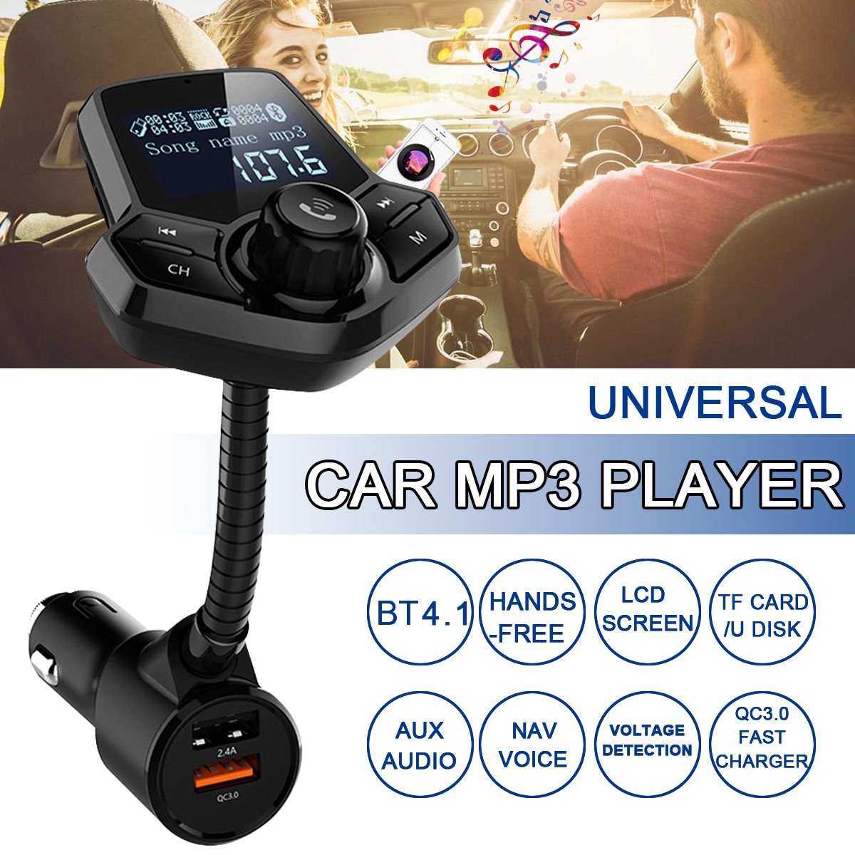 Car-MP3-Player-bluetooth-41-LCD-Screen-Display-With-QC30-Charger-FM-Hands-free-AUX-TF-Card-U-Disk-Un-1632587