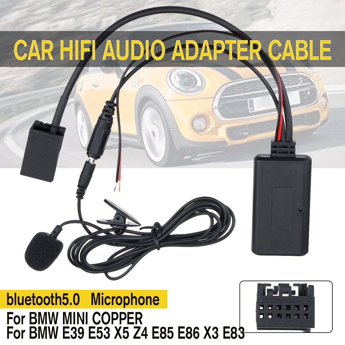 Car-bluetooth-Audio-Cable-Adapter-AUX-Cable-12V-With-Micro-For-BMW-1667609