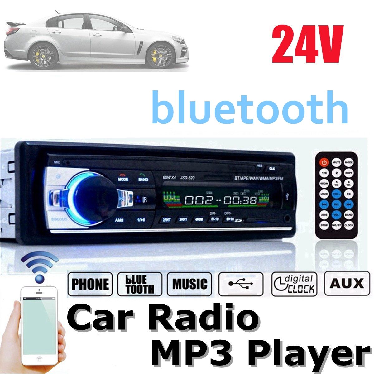 JSD-520-24V-Car-Stereo-Radio-MP3-Player-Auto-Audio-bluetooth-Hands-free-AUX-SD-USB-FM-1154176