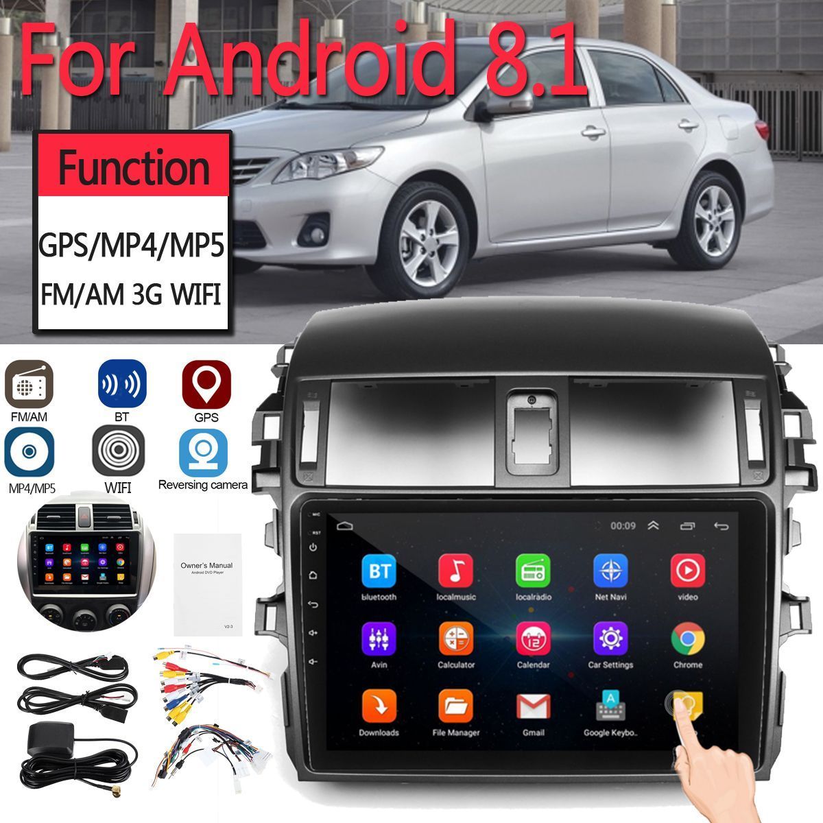 T3-9-Inch-Android-81-Car-Stereo-Radio-Quad-Core-132G-AM-RDS-3G-WIFI-bluetooth-GPS-for-Toyota-Corolla-1464274