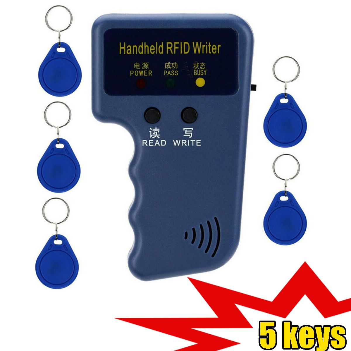 125KHz-Handheld-LED-RFID-ID-Key-Card-Writer-Copier-Reader-Duplicator--5-Tag-1609559