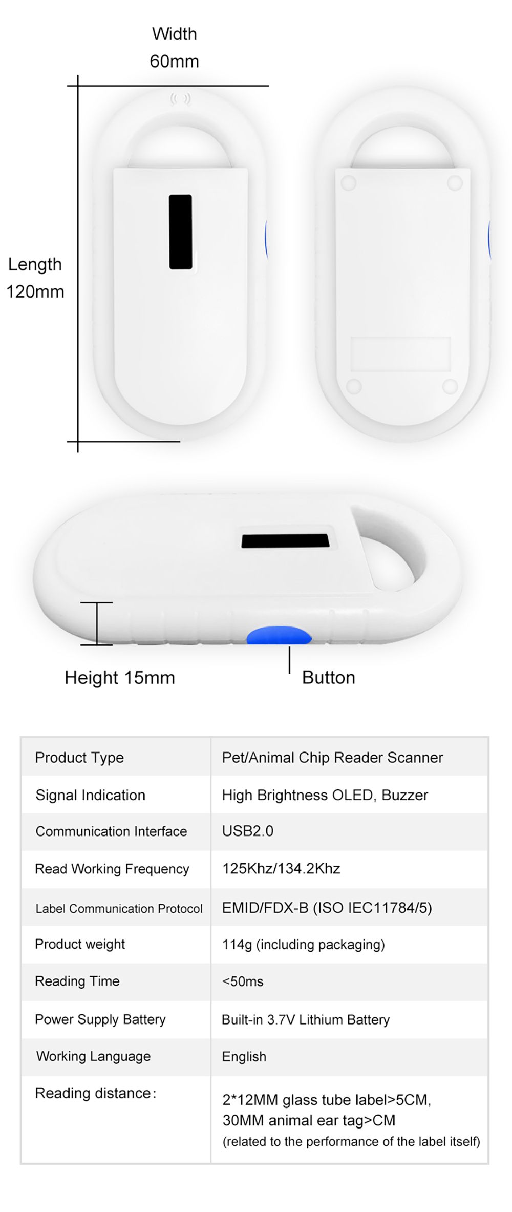 FDX-B-Pet-Scanner-RFID-1251342Khz-Reader-ISO1178485-Handheld-Microchip-Transponder-USB-Dog-Horse-Ani-1752052