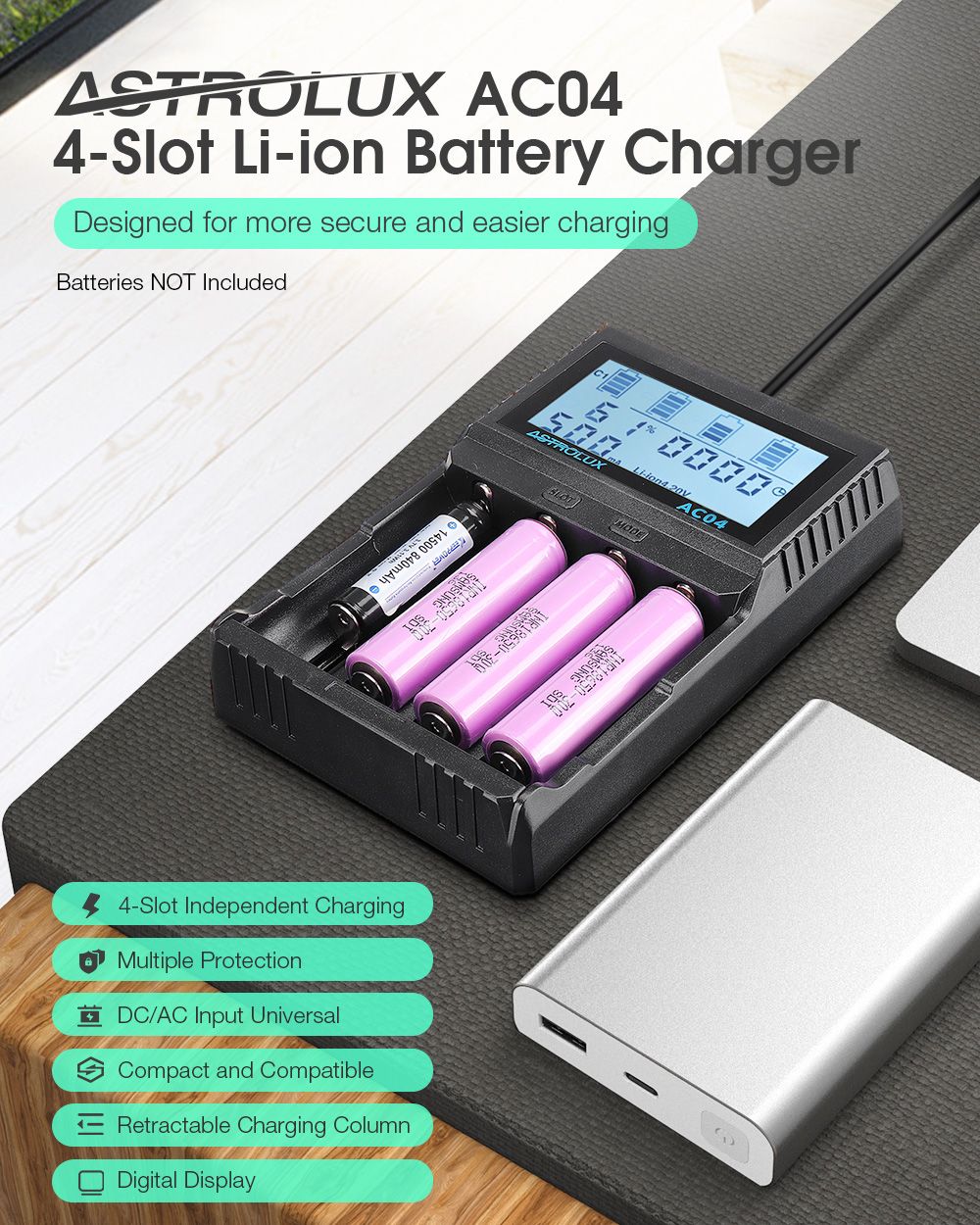 Astroluxreg-AC04-LCD-Display-ACDC-Smart-Intelligent-Universal-Li-ion-NiMH-Flashlight-Battery-Charger-1756224