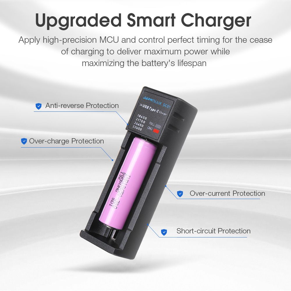 Astroluxreg-SC01-Type-C-2A-Quick-Charge-USB-Battery-Charger-Li-ionIMRINRICR-Charger-For-18650-20700--1754325