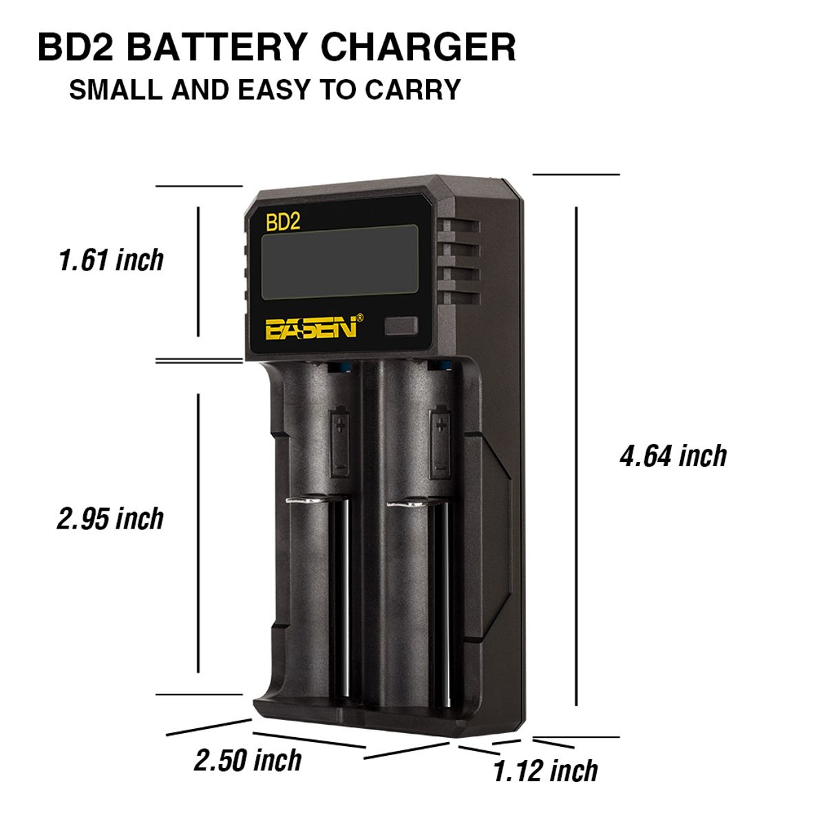 Basen-BD-2-18650-Power-Battery-Charger-Li-on-LCD-Display-2-Slot-USB-Rechargeable-1459454