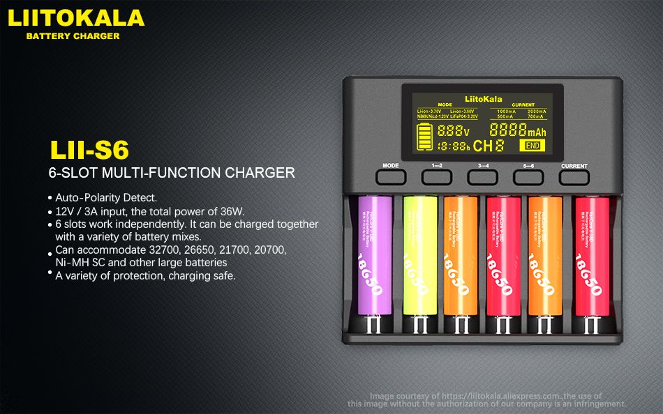 LiitoKala-Lii-S6-18650-37V-Lithium-Charger-6-Slots-LCD-Screen-Display-Smartest-Battery-Charger-USEU--1536453