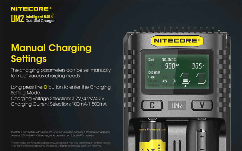 NITECORE-UM2UM4-LCD-Display-5V2A-Lithium-Battery-Charger-USB-QC-Smart-Rapid-Charger-For-AA-AAA-18650-1429020