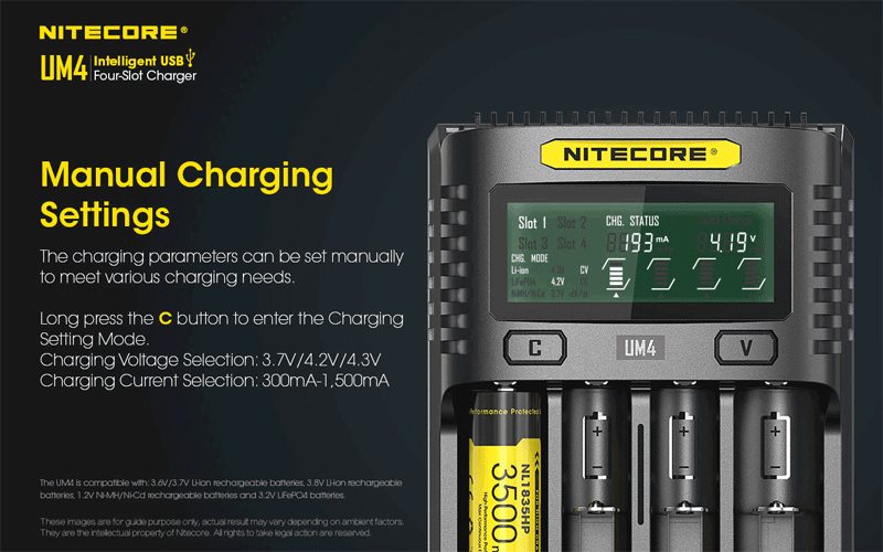 NITECORE-UM4UM2-LCD-Screen-Display-Lithium-Battery-Charger-4-Slots-USB-Charging-Smart-Rapid-Battery--1429016