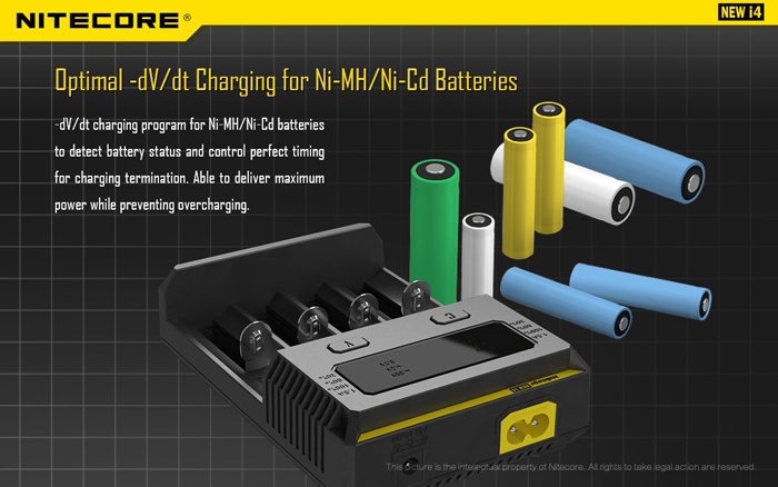 Nitecore-NEW-I4-Intelligent-Smart-Li-ionIMRLiFePO4-Battery-Battery-Charger-For-Almost-all-Battery-Ty-1083625