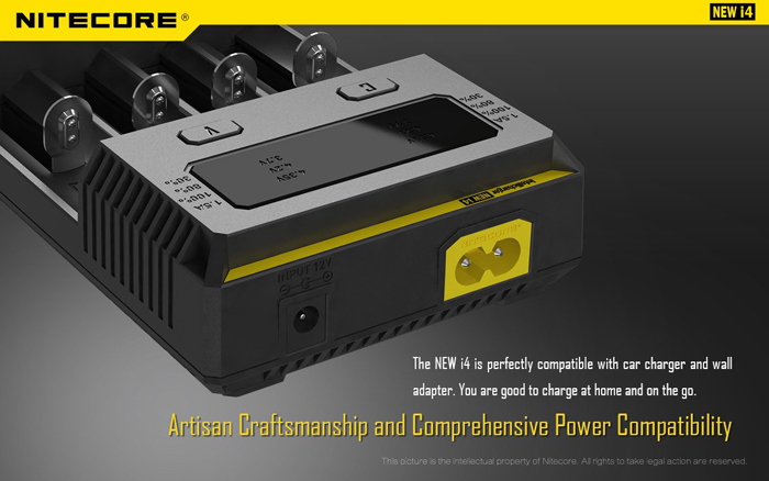 Nitecore-NEW-I4-Intelligent-Smart-Li-ionIMRLiFePO4-Battery-Battery-Charger-For-Almost-all-Battery-Ty-1083625