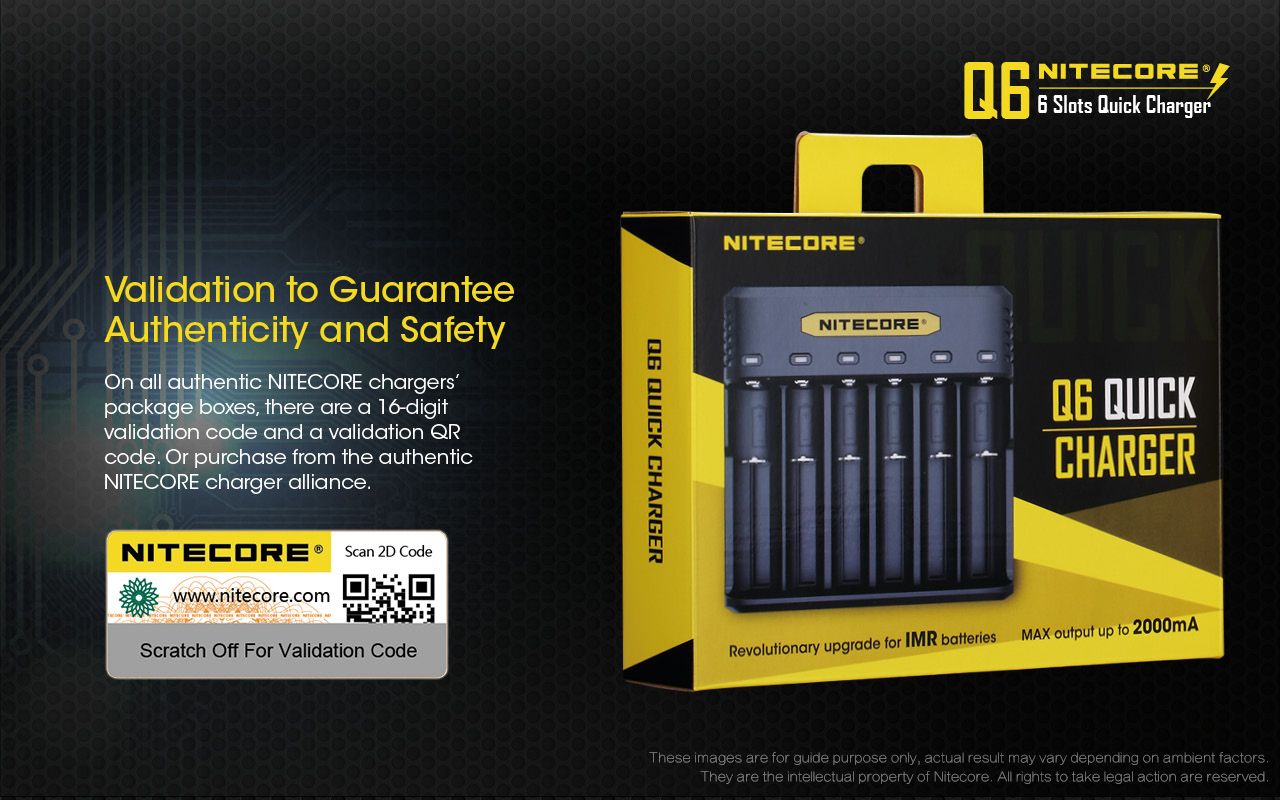 Nitecore-Q6-SIX-SLOT-2A-Universal-Li-ionIMR-Battery-Charger-For-18650-16340-RCR123A-14500-18350-1340833