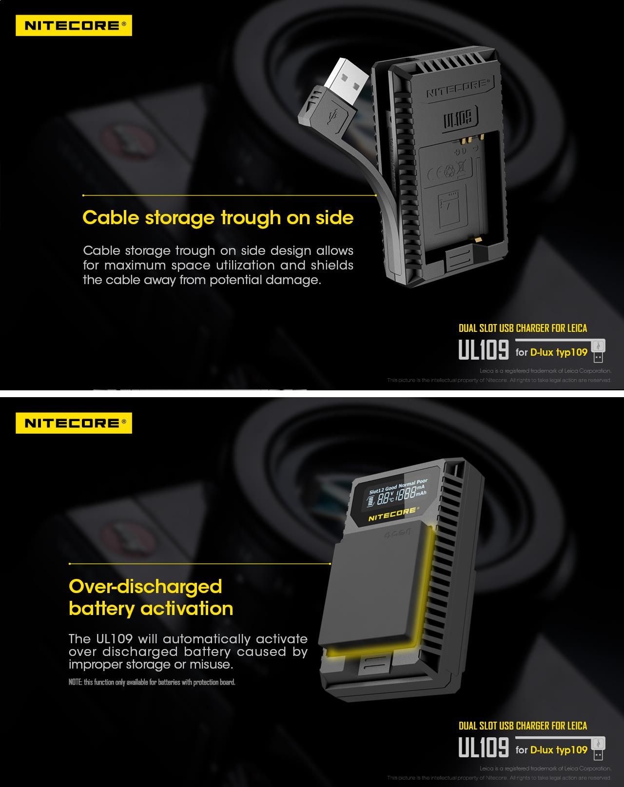 Nitecore-UL109-Digital-Dual-Slot-USB-Travel-Battery-Charger-For-LEICA-D-LUX-TYP109-Camera-1322079