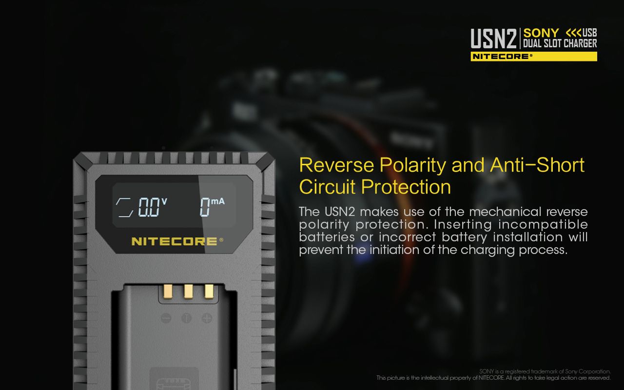 Nitecore-USN2-Dual-Slot-Digital--Travel-USB-Charger-for-SONY-NP-BX1-Camera-Battery-1288399