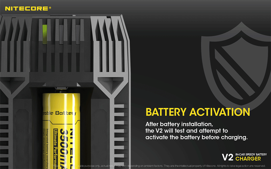Nitecore-V2-6A-USB-Output-In-Car-Speedy-Smart-Battery-Charger-with-12V-Adapter-2Slots-18650-26650-AA-1270601