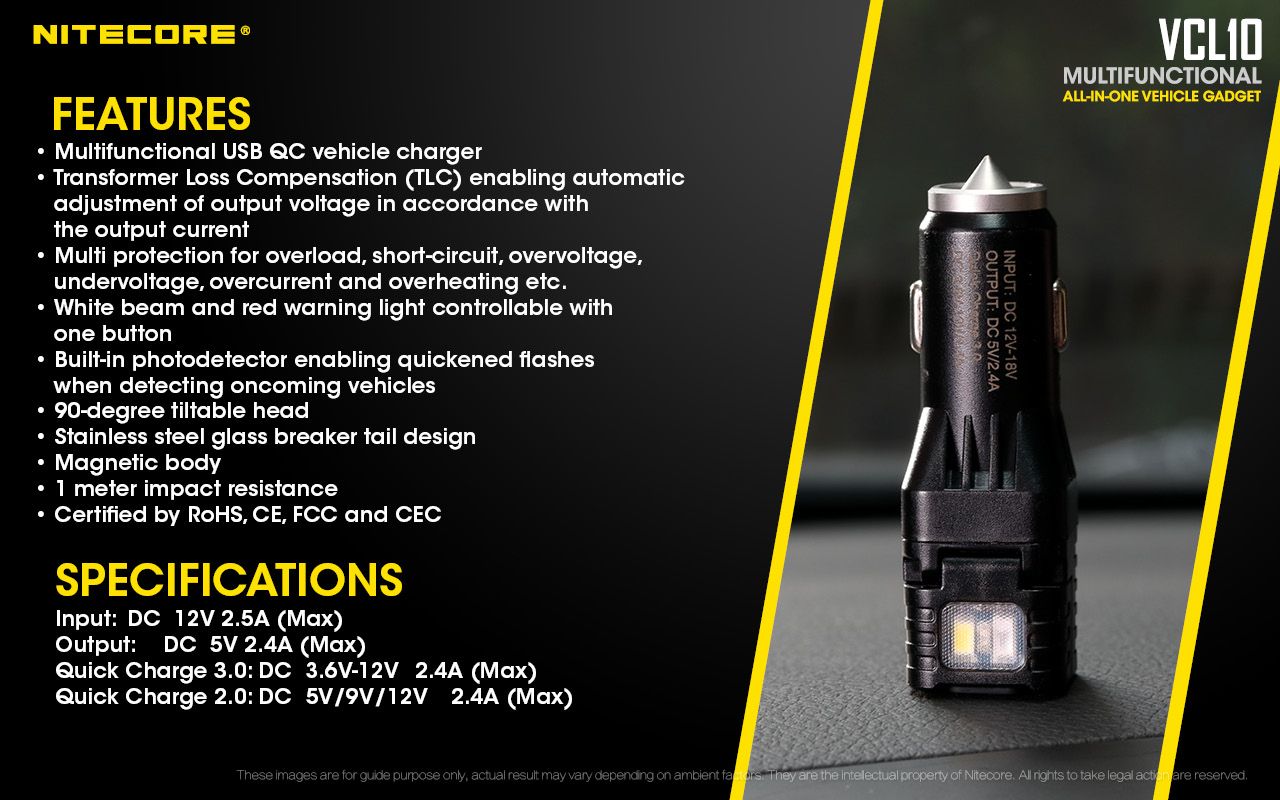 Nitecore-VCL10-Quick-Charge-30-USB-Car-Charger-With-White--Red-Light-Flashlight-1340812