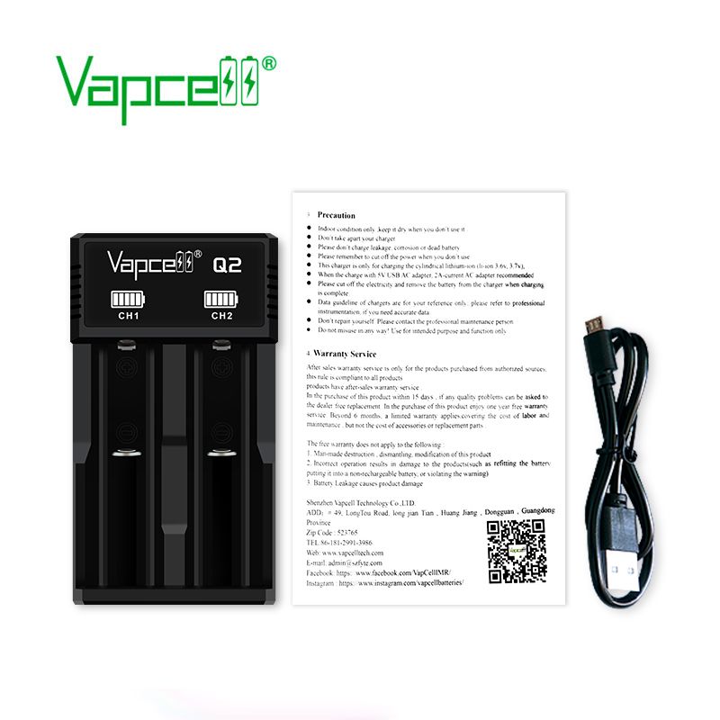 Vapcell-Q2-2-Slot-1A-Simple-Smart-Micro-USB-Battery-Charger-LED-Indicator-Powerful-Charger-For-Li-io-1629799