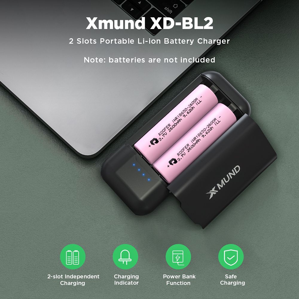 Xmund-XD-BL2-USB-Battery-Charger-Two-Slot-Flexible-Power-Bank-Case-For-Li-ionIMR-18650-1608993