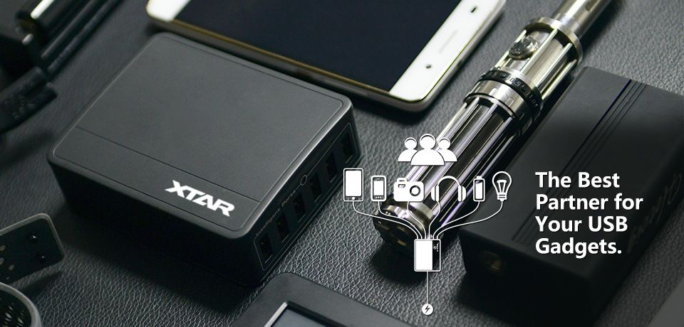 Xtar-Six-U-U1-45W-6Ports-Output-USB-Charger-Rapid-Smart-Energy-Saving-Portable-Mini-Charger-US-Plug-1263897