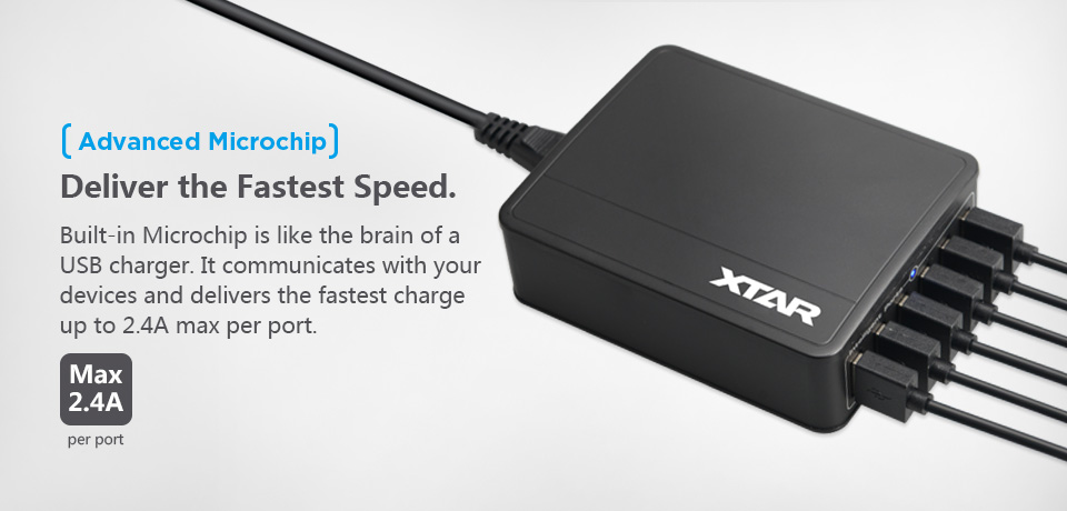Xtar-Six-U-U1-45W-6Ports-Output-USB-Charger-Rapid-Smart-Energy-Saving-Portable-Mini-Charger-US-Plug-1263897